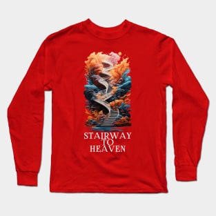 Beautiful Stairway To Heaven Celestial Colorful Design Long Sleeve T-Shirt